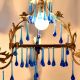 Blue Glass Chandelier Drop Ornaments - Christmas Tree Ornaments - Pack of 20